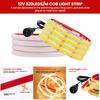 IP68 Waterproof Solar COB LED Strip Light 12V Dimmable Flexible Tape with Remote for Indoor Outdoor Decor