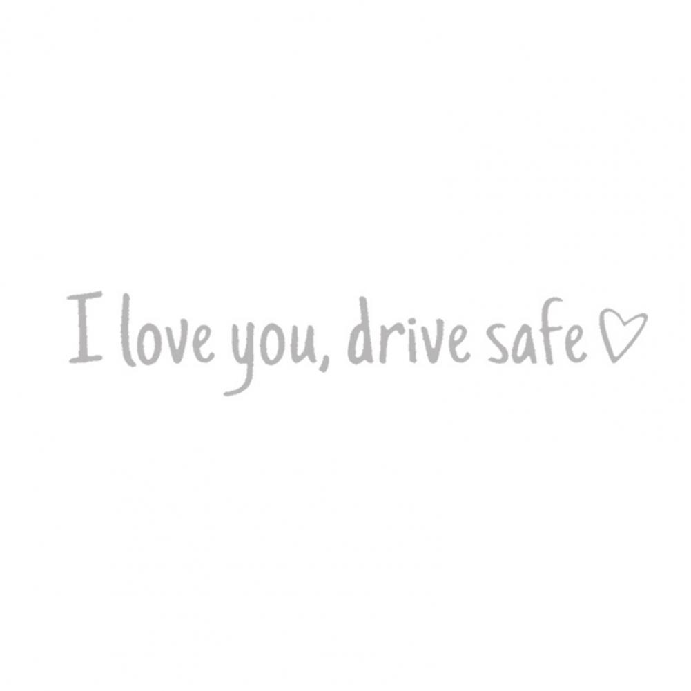 I Love You Drive Safe Stickers Rear View Mirror Vinyl Decal for Women Waterproof Decorative Car Sticker Car Decal Accessories