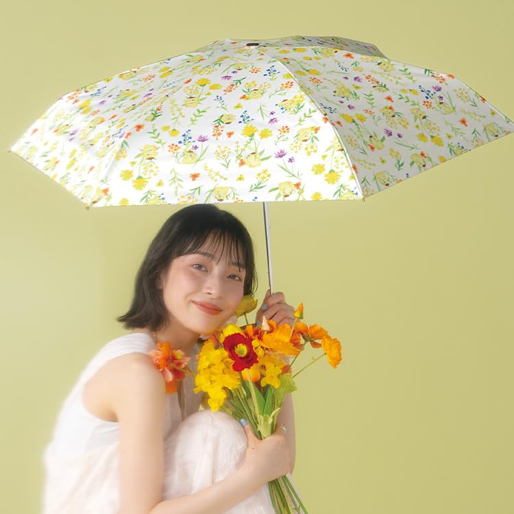 Sanrio Characters X Watercolor Flower Mini Pom Parasol Light UV UPF Heat Suitable for Rain or Folding Umbrella for Commuting and [2025] Wpc. Wpc.