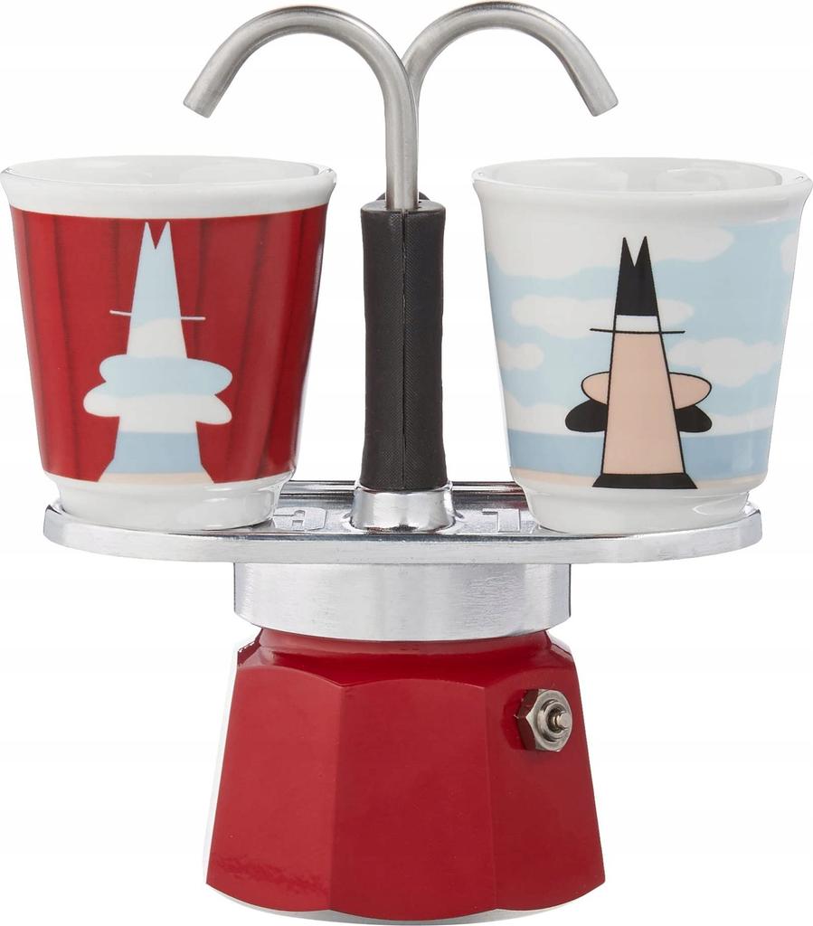 Bialetti Mini Express Espresso Maker 2 Cups Red