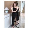 Flower Suspender Dress New Women's Summer Niche Design Waist and Hip Tube Top Long Dress Children