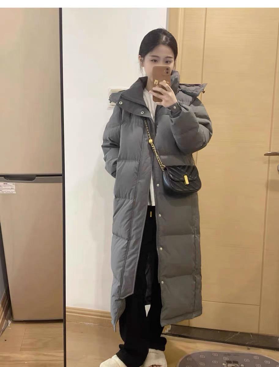 

Женское осенне-зимнее утолщенное пальто средней длины длиной выше колена, пуховое пальто свободного размера XXXL