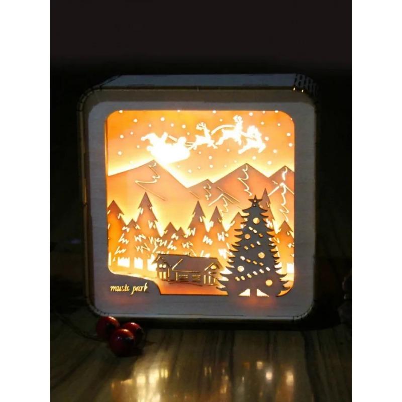 3D Holzpuzzle Nachtlicht, Holzpuzzles für Erwachsene Nachttischlampe, DIY 3D Holzpuzzles LED-Licht, Kreative Geschenke für Familie Freunde