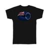 Gift T-Shirt : Lips Cook Islands Flag Islander Expat Country For Her Woman