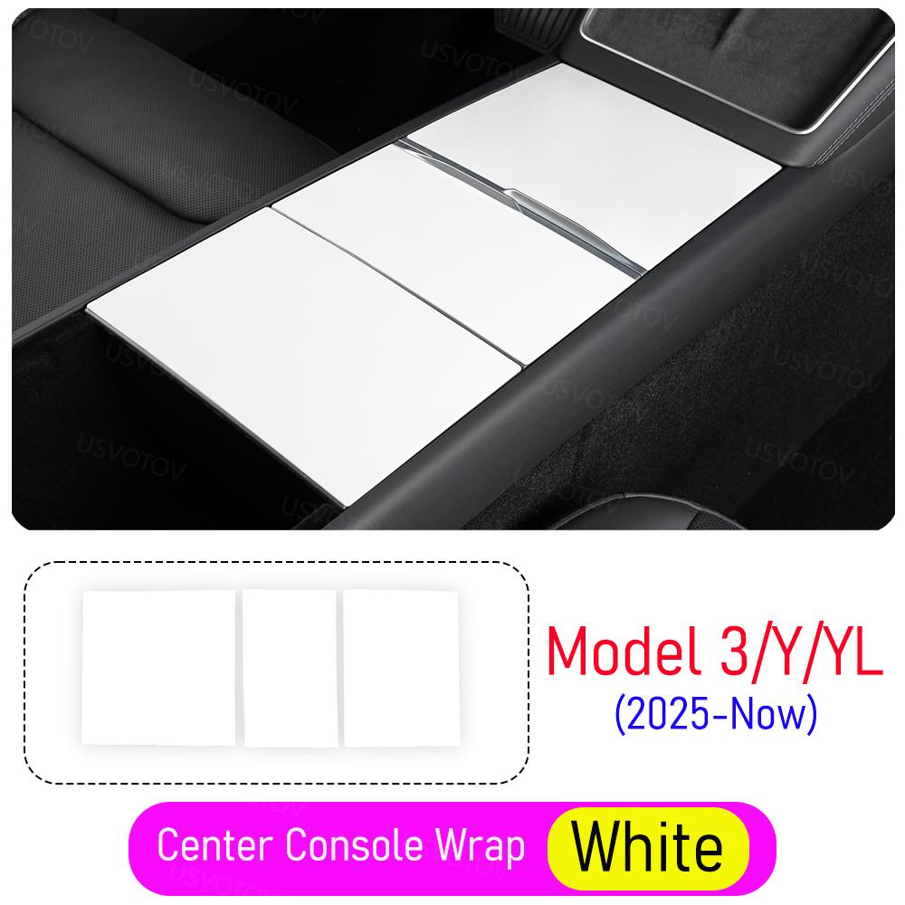 For 2025 2026 Tesla Model 3 Y YL Center Console Wrap Central Control Panel Cover Protector Accessories Electrostatic Adsorption
