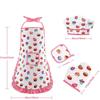4/11Pcs Pink Apron for Little Girls Gift Kids Kitchen Chef Baking Tool