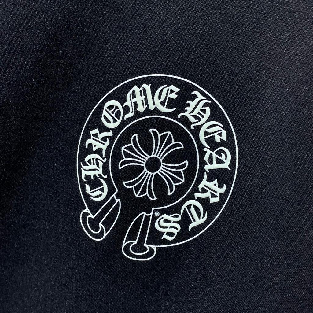 8702 CHROME HEARTS Summer New High Quality Cotton Round Neck Loose Large Size Men's and Women's T-shirt Couple T-shirt