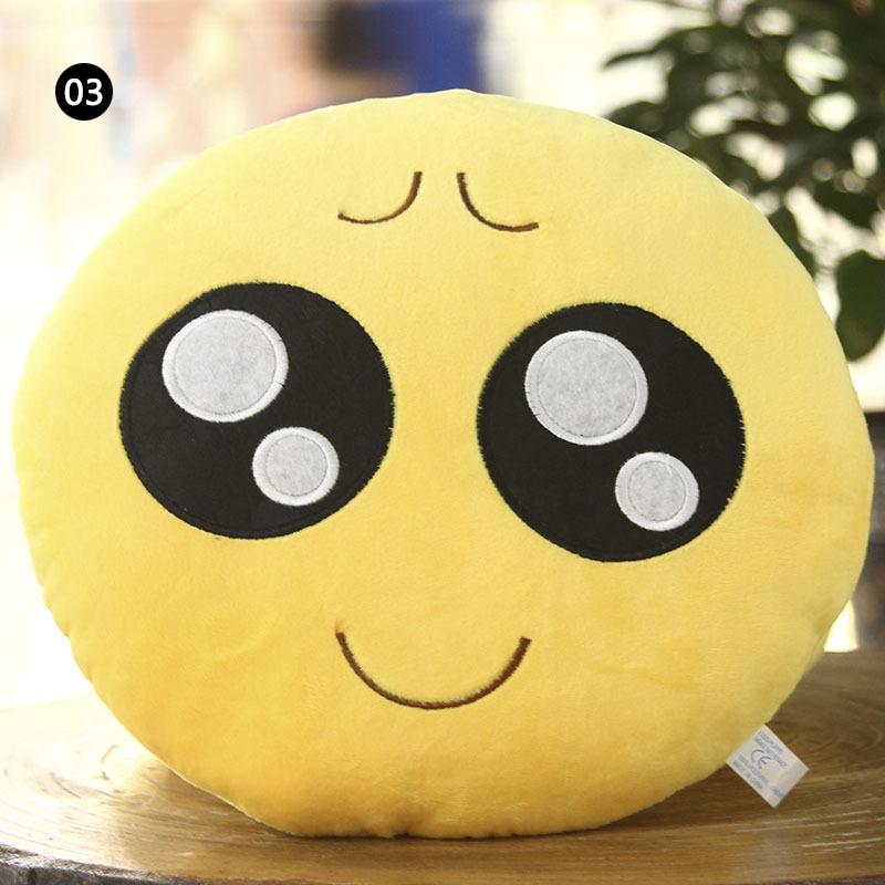 

15СМ/30СМ Мягкая Эмодзи Желтая Круглая Подушка Эмотикон Мягкая Плюшевая Игрушка Подушка 14#-30CM