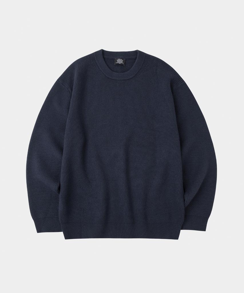 LETTERCOMO Essential Hazzi Round Knit Navy