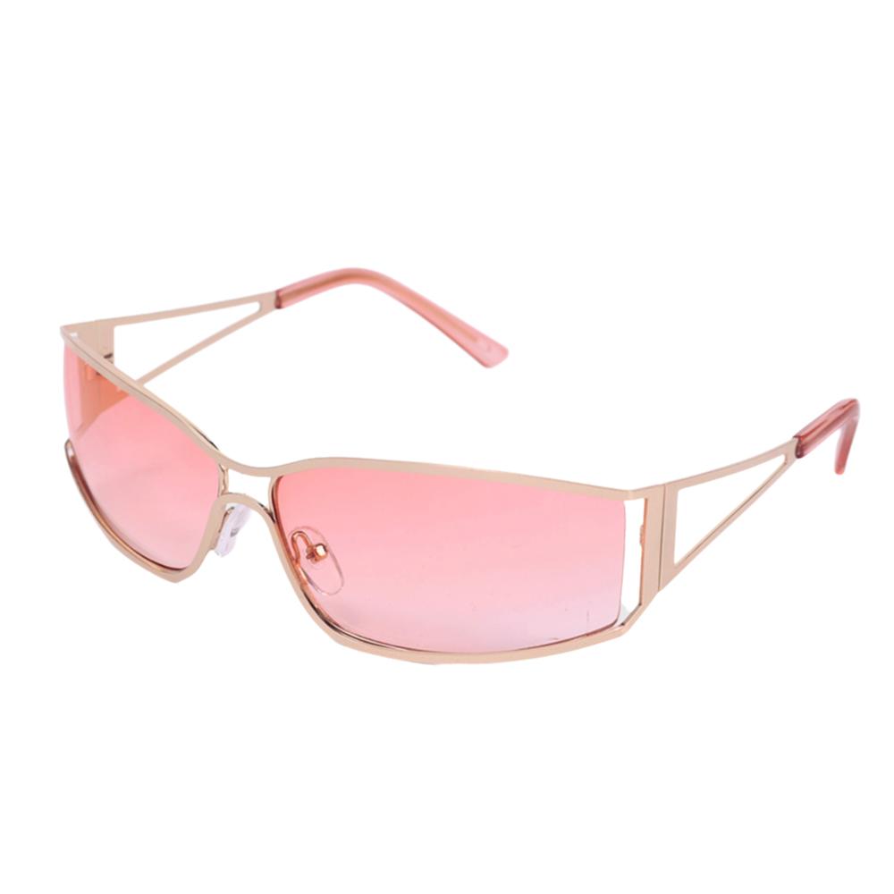 

Y2K Punk Sunglasses for Women Men Oversized Gradient Steampunk Goggles Mirror Lens Glasses Fashion Eyewear Retro Designer Shades розовый