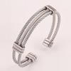 European and American personalized design open titanium steel  women's high-end sense woven  hot-selling girlfriend 