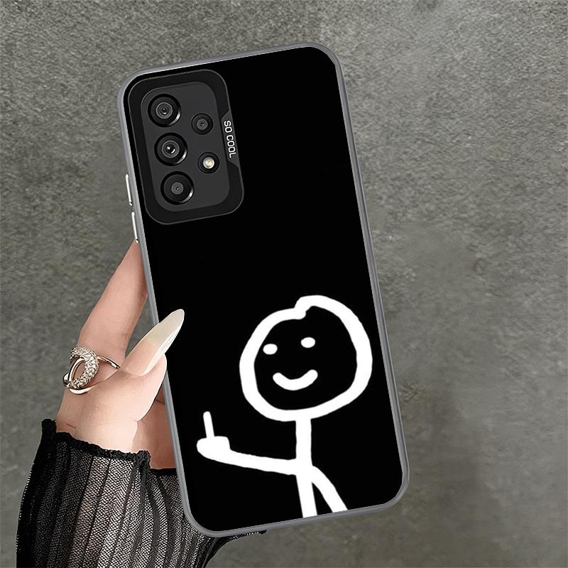 Funny Stickman Matchman Shockproof Phone Case for Samsung A17 A16 A15 A14 A37 A57 A36 A56 A26 A35 A55 A25 A34 A54 A24 A13 A23 A3