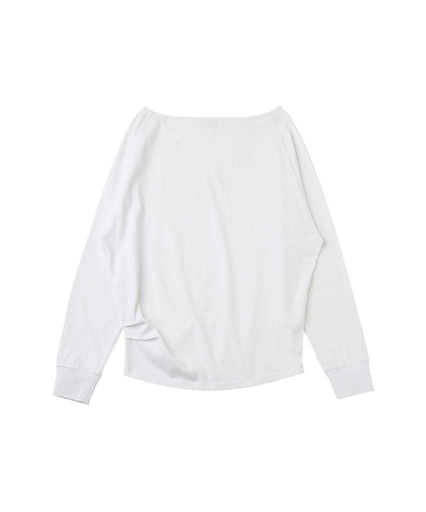 DANGLEDROP Dgdp Raglan Off-Shoulder Long Sleeve_White