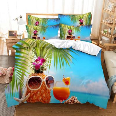 Tutti i Tipi di Frutta Copripiumino Estivo Biancheria da Letto Misura Queen Limone Arancia Fragola Anguria Ananas per Bambini Ragazze Ragazzi