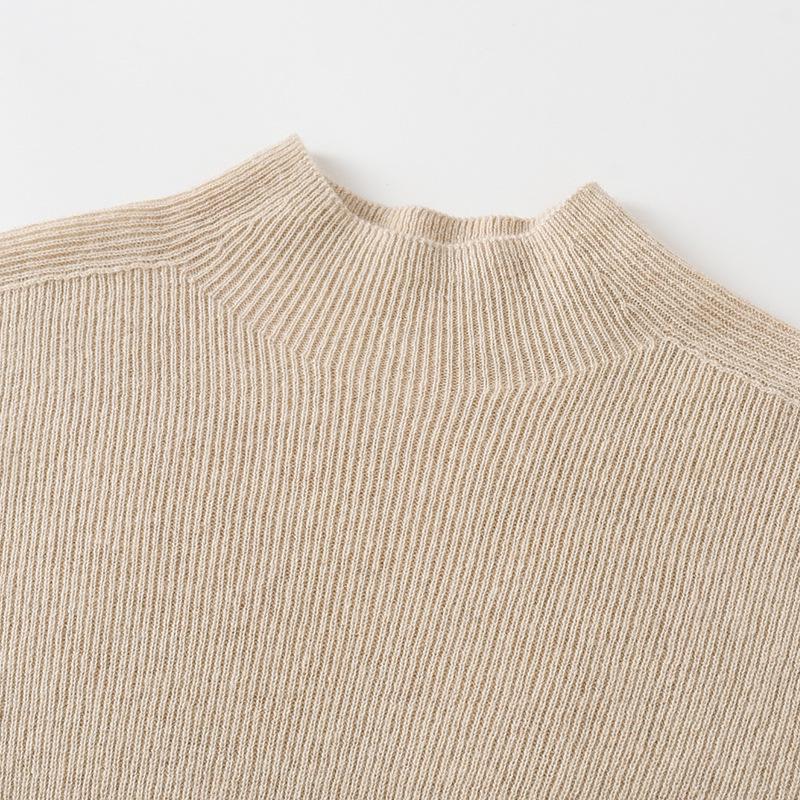 Premium Women's Slim-Fit Cashmere Half-High Neck Sweater - Custom Pantone Colors Available
