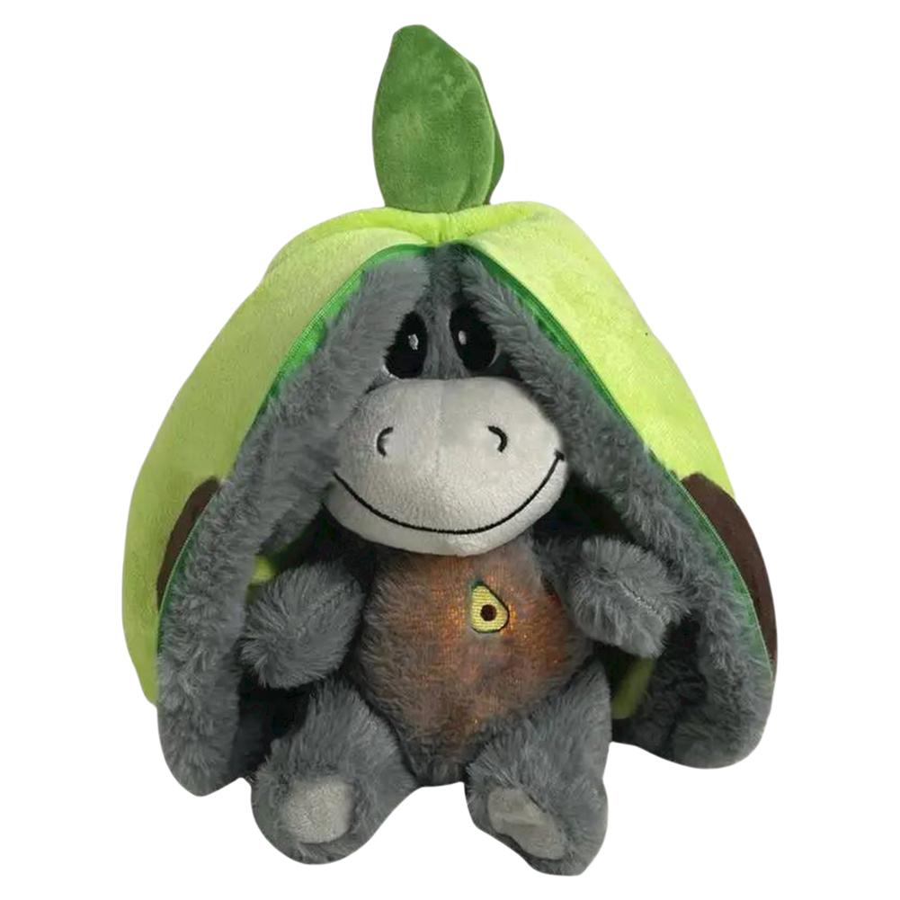 Breathing Stuffed Animal Baby Soother with Realistic Breathing Motion and Lights Donkey Doll Plush Toy for Kids Birthday Gift