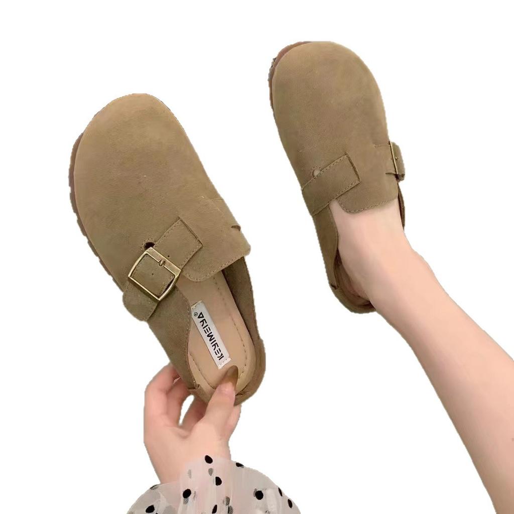 Baotou Cool Slippers Women Wear 2025 New Internet Celebrity Birkencool Slippers Girl Heart Soft Bottom Half Slippers