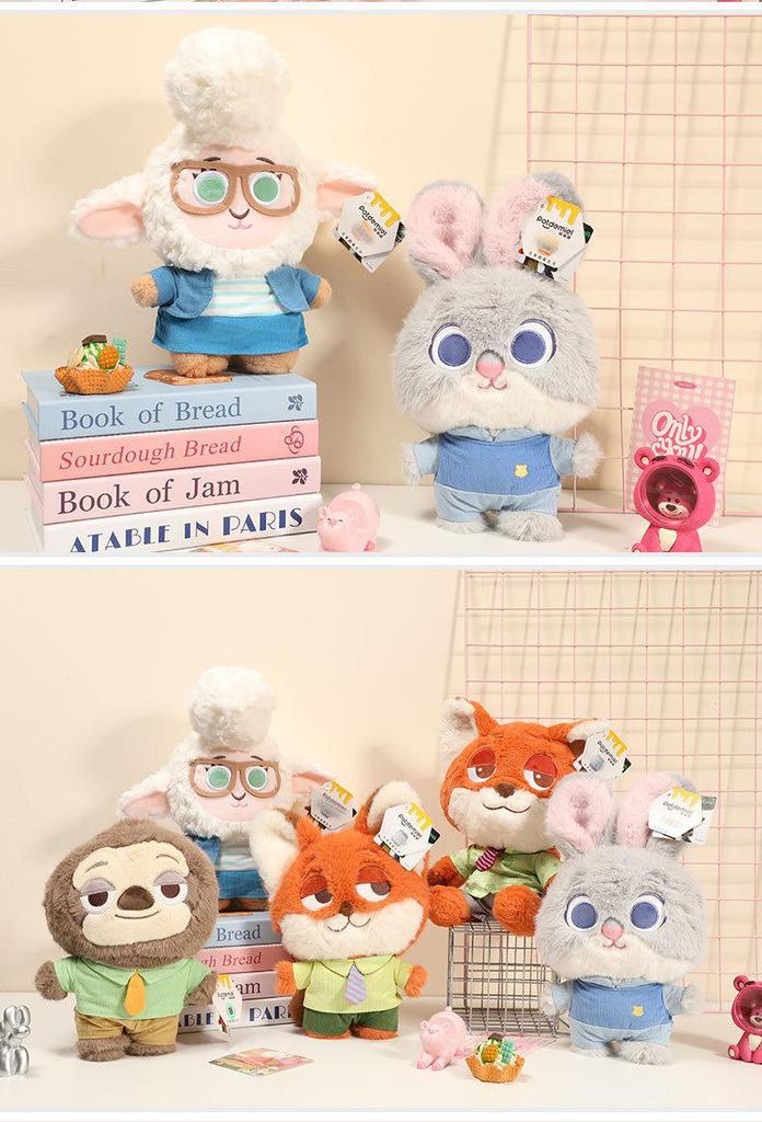 Zootopia Judy, Nick & Flash Plush Figures - Cute Candy Collection
