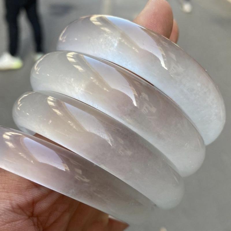 White Moonlight High Ice Quartzit Jad White Ice Beauty Jad Brăţară White Label Flat Strip Brăţară Imperial Concubine Brăţară Ice Transparente