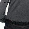 MO&Co. Wool-Blend Lace-Trimmed Knit Cardigan