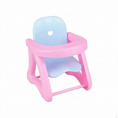 Doll Chair Miniature with Heart Cutout Pink Toy Furniture for Kids, Young Children,