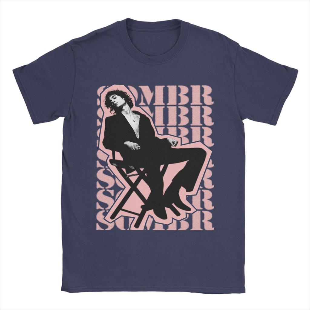 Unisex T-Shirts Sänger Sombr Vintage Reine Baumwolle T-Shirts Kurzarm T-Shirt Rundhals Kleidung Bedruckt