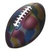 Holografikus fényvisszaverő futball, világító rögbi beltéri, kültéri bőr futball-ajándékok