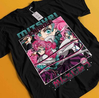 Camicia Demon Slayer T-shirt Mitsuri Kanroji T-shirt Zenitsu T-shirt Muzan Tanjiro Doma