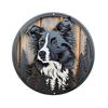 Round Metal Tin Sign Art Painting Wreath Decorative Plates Entrance Decor Gift Mask Theme For Bar Cafe Club Home Room Wall Decor