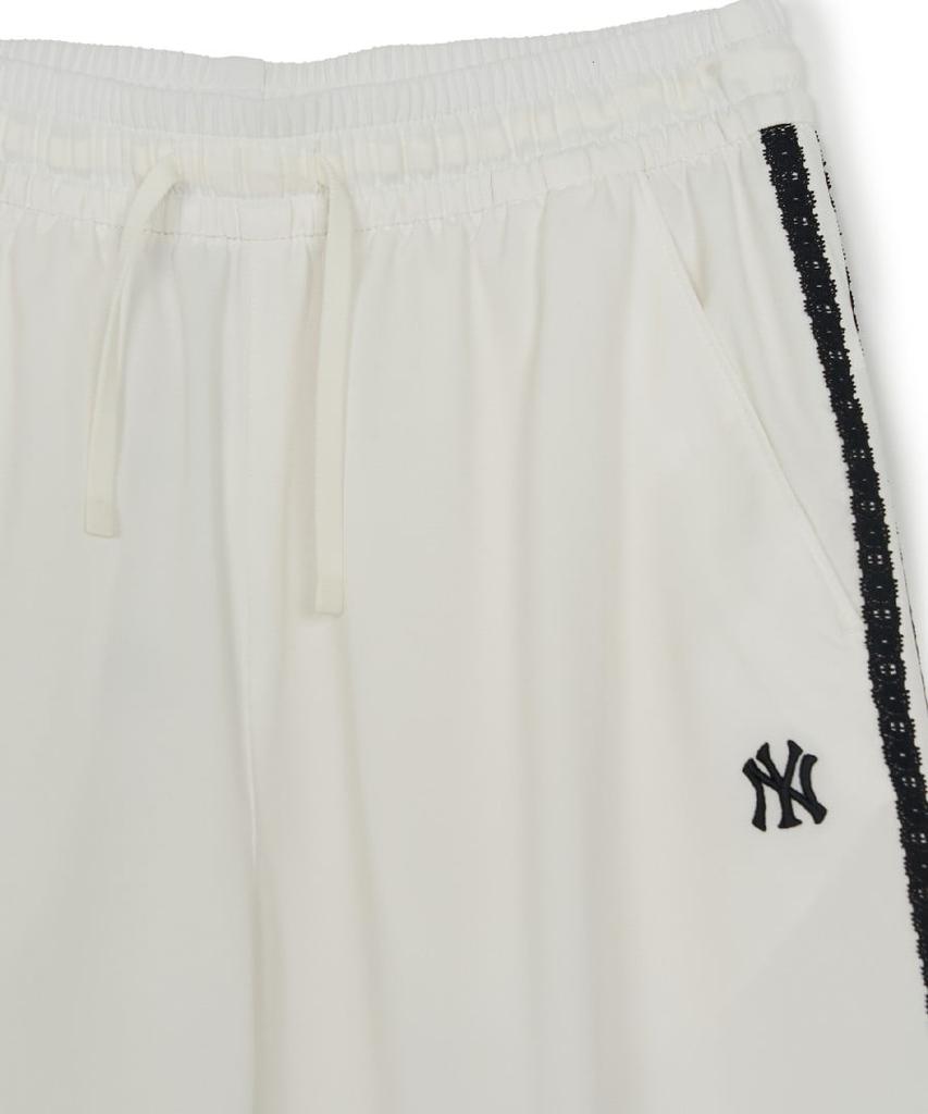 Emelbi Women'S Varsity Lace Track Wide Pants Ny (Ivory)