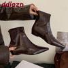 Fashion Fashion Pointed Toe Ladies Ankle Stretch Boots Female Zippers Shoes Women Short Modern Boots With Height Increasing Shoes