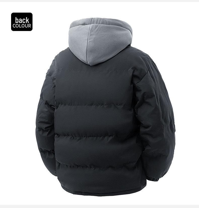 Men's Hooded Cotton Coat Winter 2025 - Thick Faux Two-Piece Warm Jacket