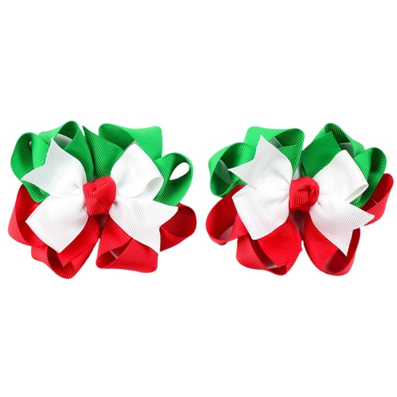 

Holiday Spirit Bowknot Hair Clips, Pack of 2pcs Christmas Hair Accessory Hair Pin Decor for Kids and Adults