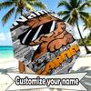 Personalisierter Garfield-Druckschirm mit individuellem Namen, Automatisches Öffnen und Schließen, Stabiler 8-Rippen-Rahmen, Für Pendeln, Camping, Wandern, Geburtstagsgeschenk