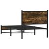 Vidaxl Metal Bed Frame, Without Mattress, Smoked Oak, 75X190 Cm