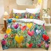 3D Valentine's Day Duvet Cover 2/3 Pieces Romantic Love Bedding Set AU/DE/EU Full Size Luxury Duvet Cover Polyester Soft Couple Cover