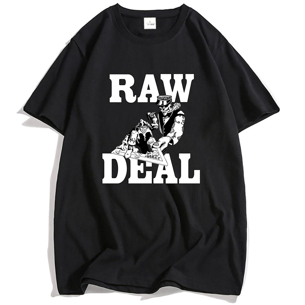 

KILLING TIME OG RAW DEAL TEE Cotton Short Sleeve Fashion T-shirt Unisex Streetwear Casual Loose Tshirts Clothing XXL чорний