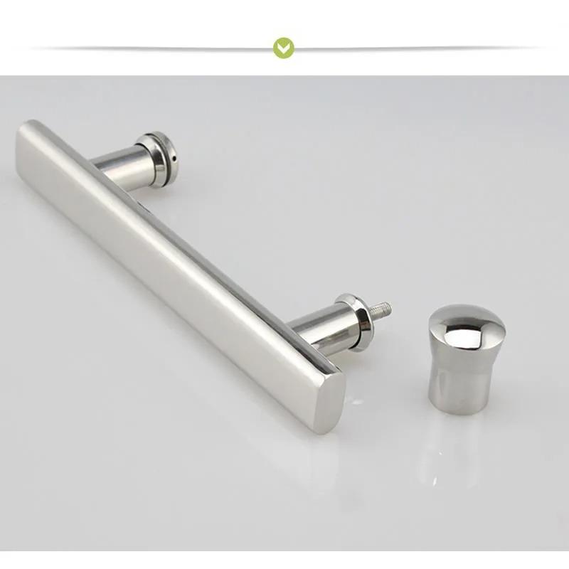 304 Stainless steel shower Single handle bathroom glass doors  handle Mirror surface  Hole pitch145mm 300mm 350mm 400mm 500mm