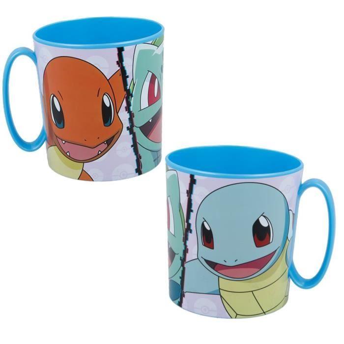 Tasse pour Enfants - 4KIDS - Pokémon - 350 ml - Plastique - Motif Salamèche, Carapuce, Bulbizarre