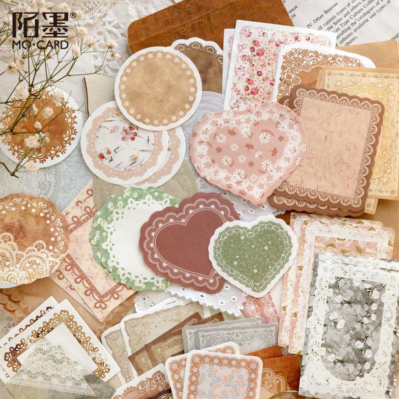 Memo Pad Note Material Pack Memories Prologue Series Vintage Handbook DIY Decoration Stickers 100 Pieces In 4 Styles Kawai