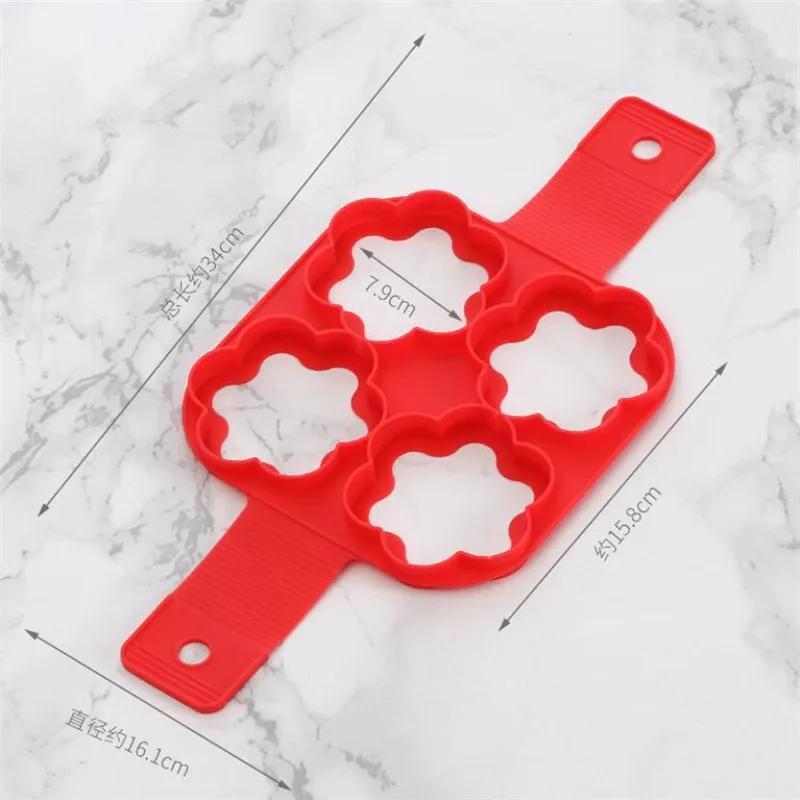 Stampo per Frittelle d'Uovo Anello per Pancake in Silicone Antiaderente Cuoci Uova Formatore per Uova Fritte Stampini per Omelette Accessori per la Cottura in Cucina