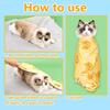 27.5 Inch Cat Grooming wrap Velcro Fabric for Cats Cat wrap for Cutting Nails Pet Grooming Adhesive Restraint Cloth for Calming Anti-Runaway Scratch