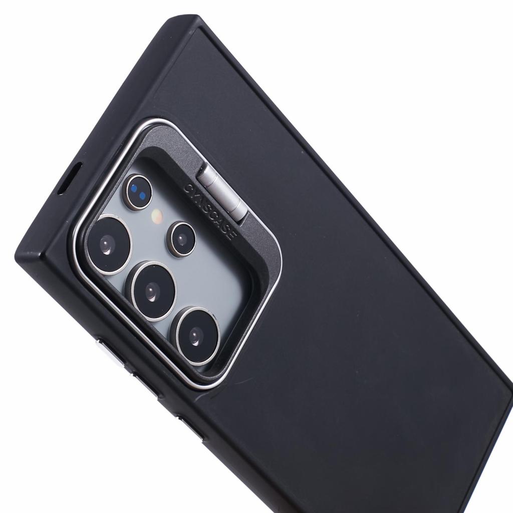 QH Series for Samsung Galaxy S22 Ultra 5G Case Silky Touch Silicone Phone Cover with Kickstand