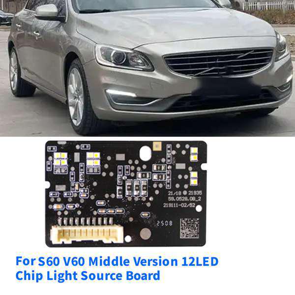 Paar 21911101 & 21911102: Kompatible 12-LED-Mittellichtquellen-Leiterplatten für Volvo S60/V60.