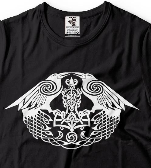 Viking Celtic Odin s Ravens Viking T-shirts Huginn Muninn Odin Viking T T-shirt 2XL