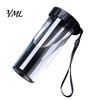 Cute Office Desktop Cup Transparent Water Cup, Portable Plastic Bottle, with Strap Reusable Handle, Clear Heat-resistant Drinkware, for School