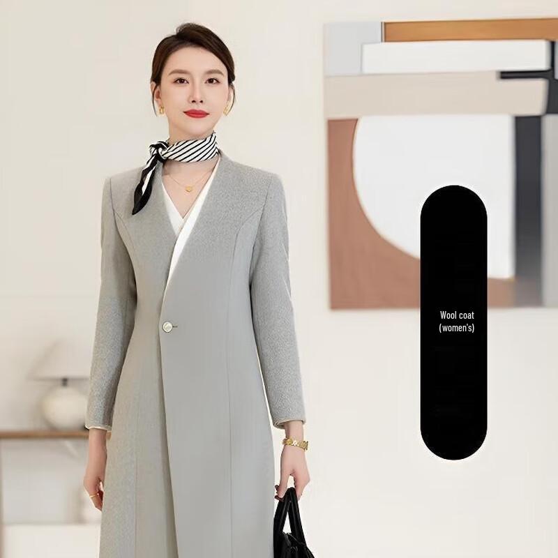 Women's Professional Wool Blend Mid-Length Coat