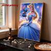 Disney Pearl Painting Cinderella and Stitch Ball Fantasy Creative Art 5D Exquisite Landscape Sparkling Craft Home Wall Decoration DIY Handmade Gift