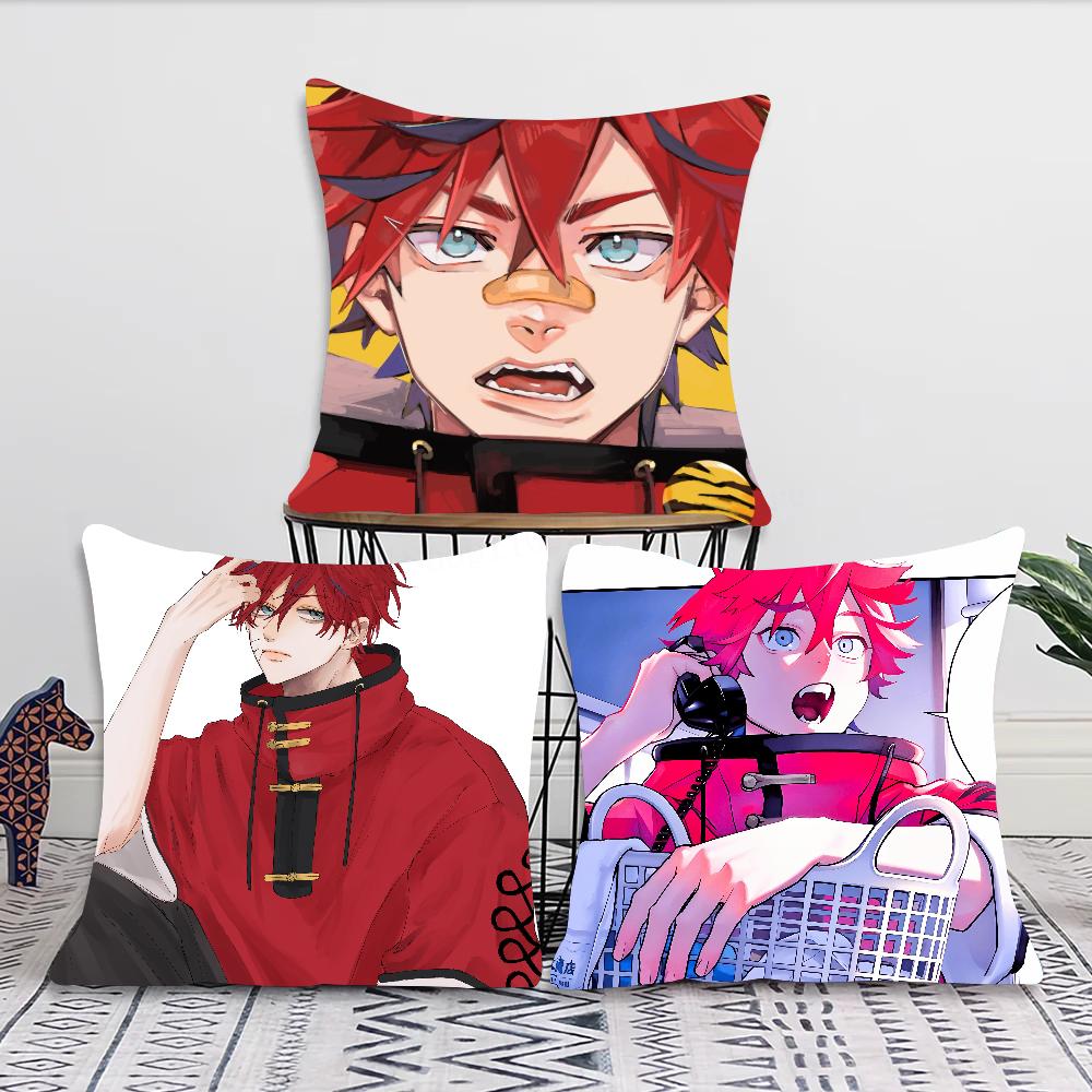 Manga G-Gokurakugai Pillow Case Square Pillow Bedroom Sofa Leisure Comfort Cushion Car Living Room Home Decoration 40X40