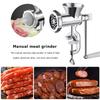 1PC Manual Meat Grinder Silver Aluminum Alloy Powerful Home SausageVegetable Chopper Pepper Kitchen Appliances